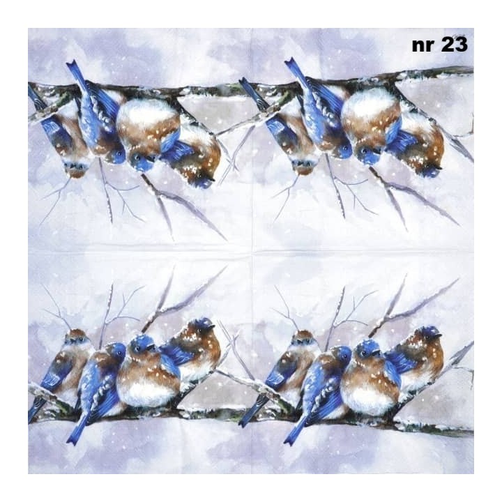 Cuddly birdies servet 33x33cm