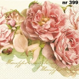Mary roses servet 33x33cm