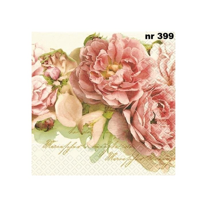 Mary roses servet 33x33cm