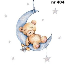 Leon-teddy in moon blue servet 33x33cm