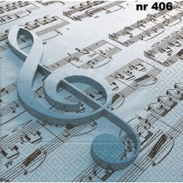 Music is the key servet 33x33cm
