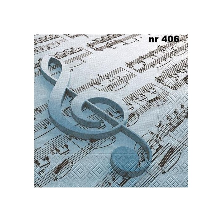Music is the key servet 33x33cm