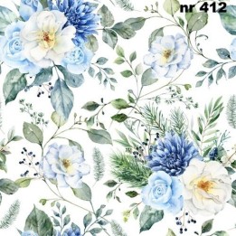 Winter florals servet 33x33cm