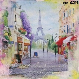 Quartier marais en Paris servet 33x33cm