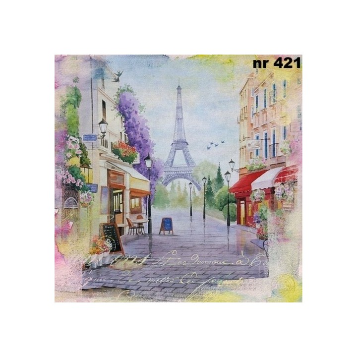 Quartier marais en Paris servet 33x33cm