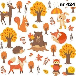Woodland animals servet 33x33cm