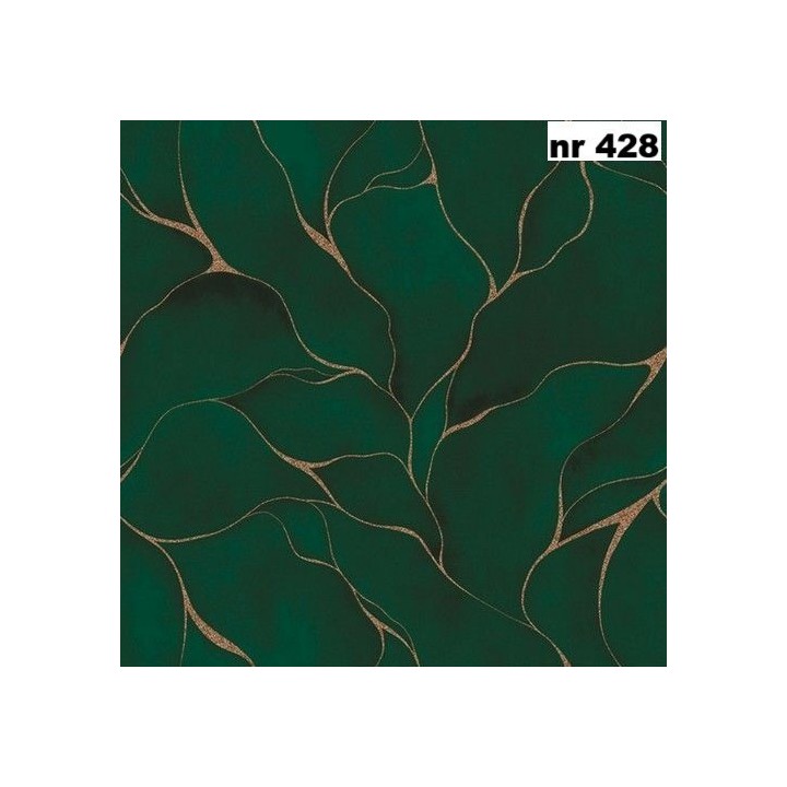 Green marble with gold lines servet 33x33cm