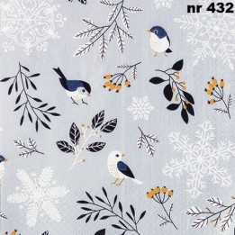 Birds and twigs servet 33x33cm