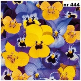 Looking pansies servet 33x33cm
