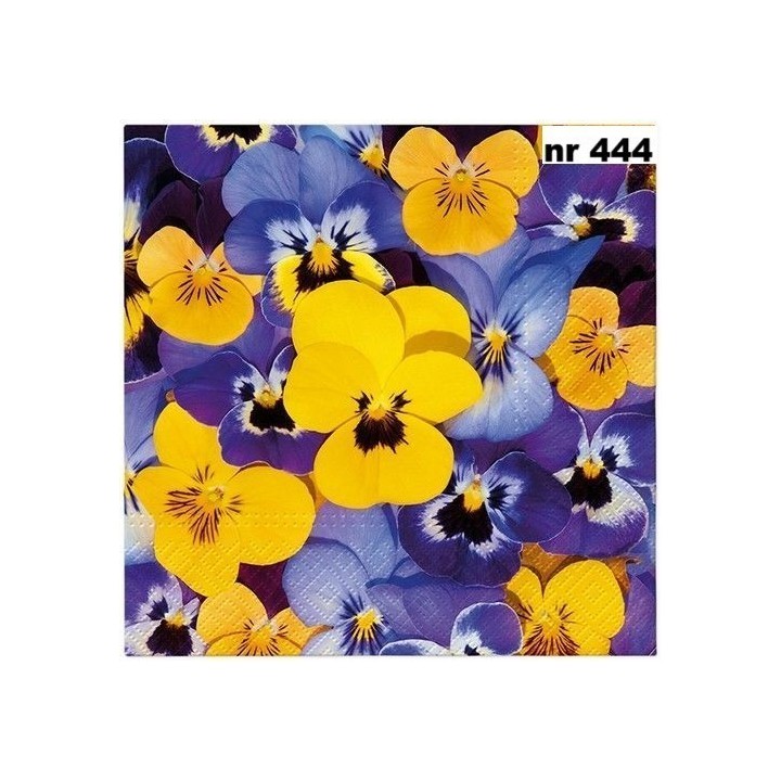 Looking pansies servet 33x33cm