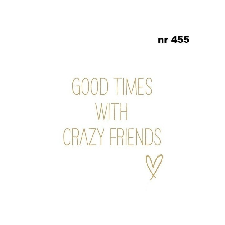 Crazy friends gold servet 33x33cm