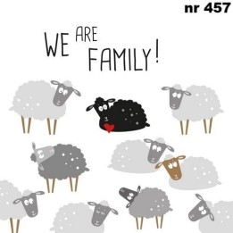 We are family servet 33x33cm