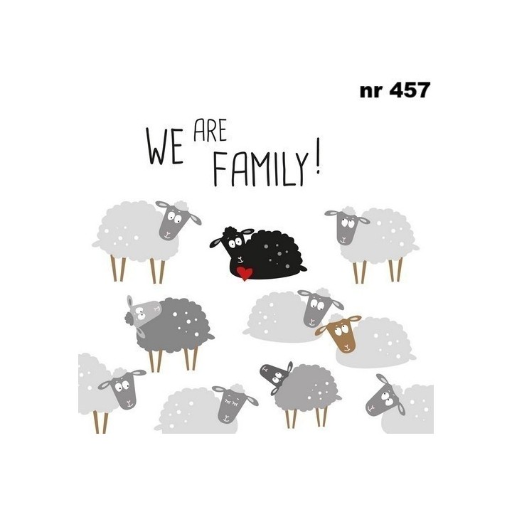 We are family servet 33x33cm