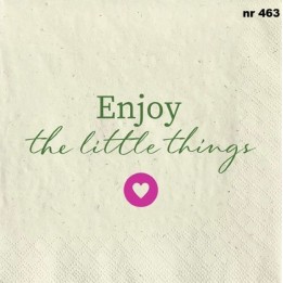 Enjoy the little things servet 33x33cm