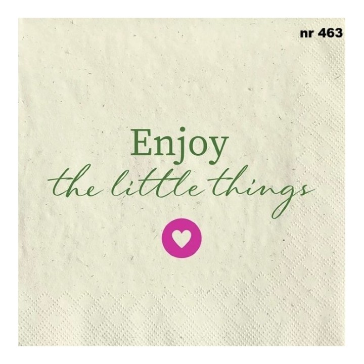 Enjoy the little things servet 33x33cm