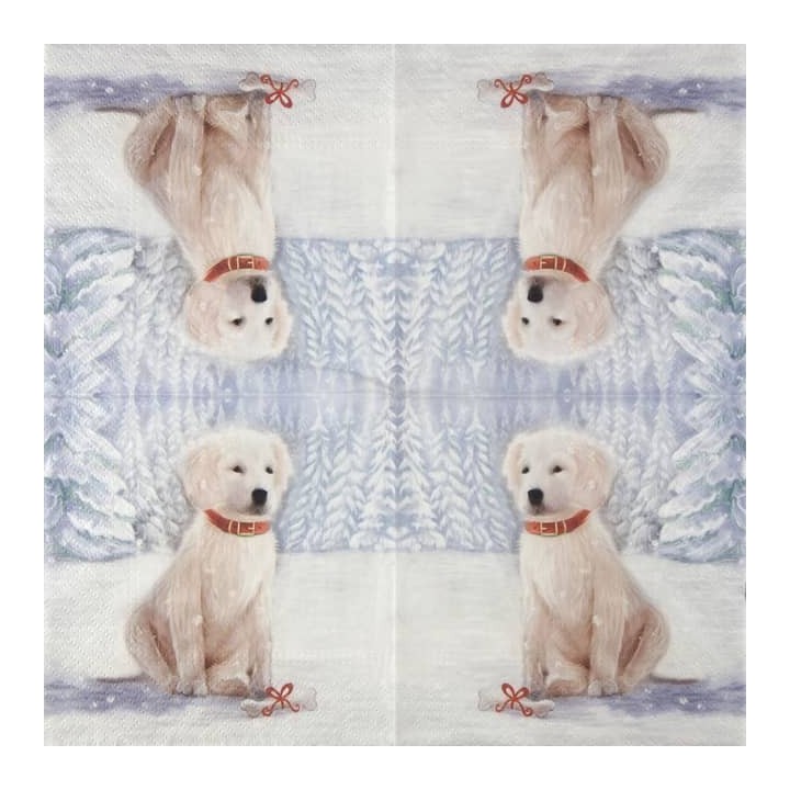 Snow dog servet 33x33cm