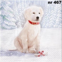 Snow dog servet 33x33cm
