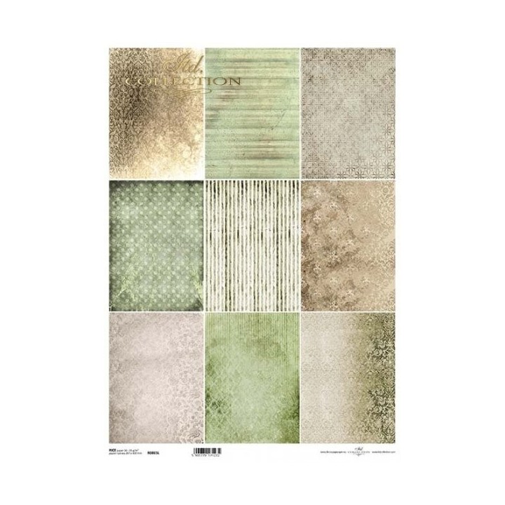Rijstpapier R0865L Four Elements-Earth