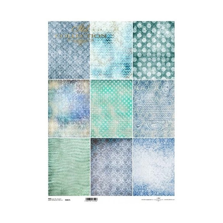 Rijstpapier R0867L Four Elements-Water