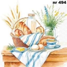 Breakfast time servet 33x33cm