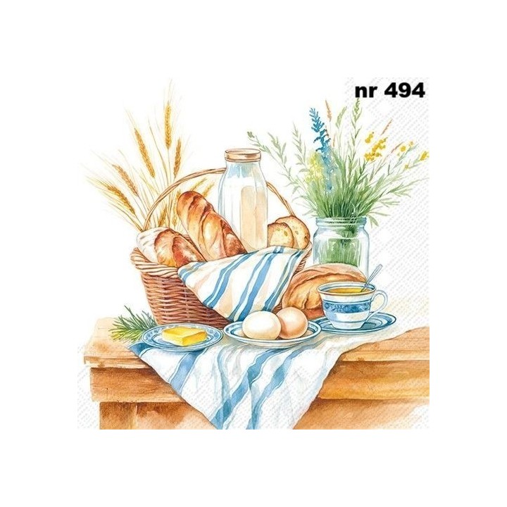 Breakfast time servet 33x33cm