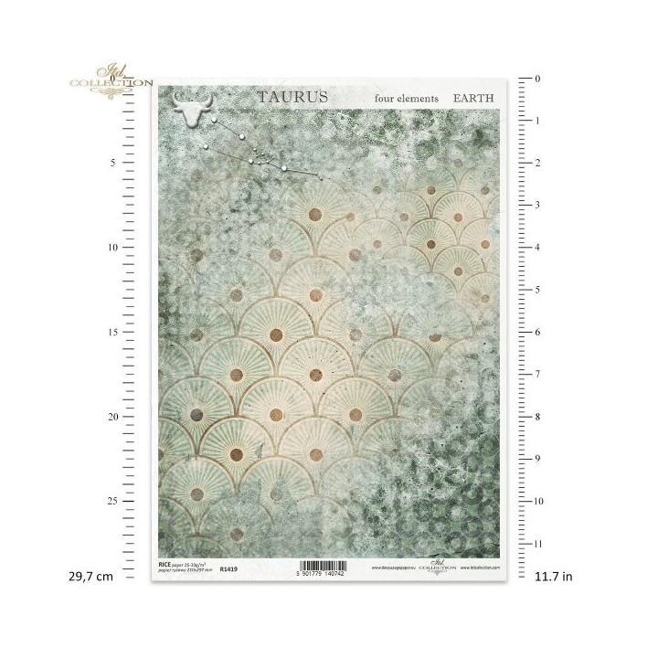 Rijstpapier R1419 Four Elements-Earth