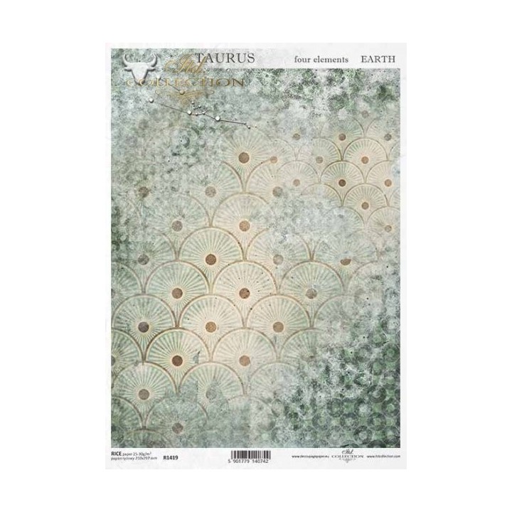 Rijstpapier R1419 Four Elements-Earth