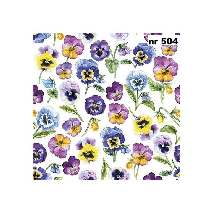 Pansy all over servet 33x33cm