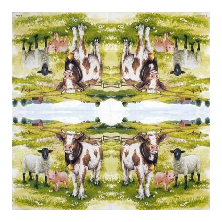 Farm animals servet 33x33cm