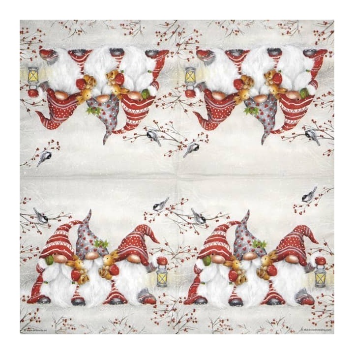 Three dwarfs servet 33x33cm