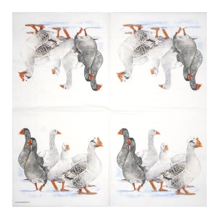 Winter geese servet 33x33cm