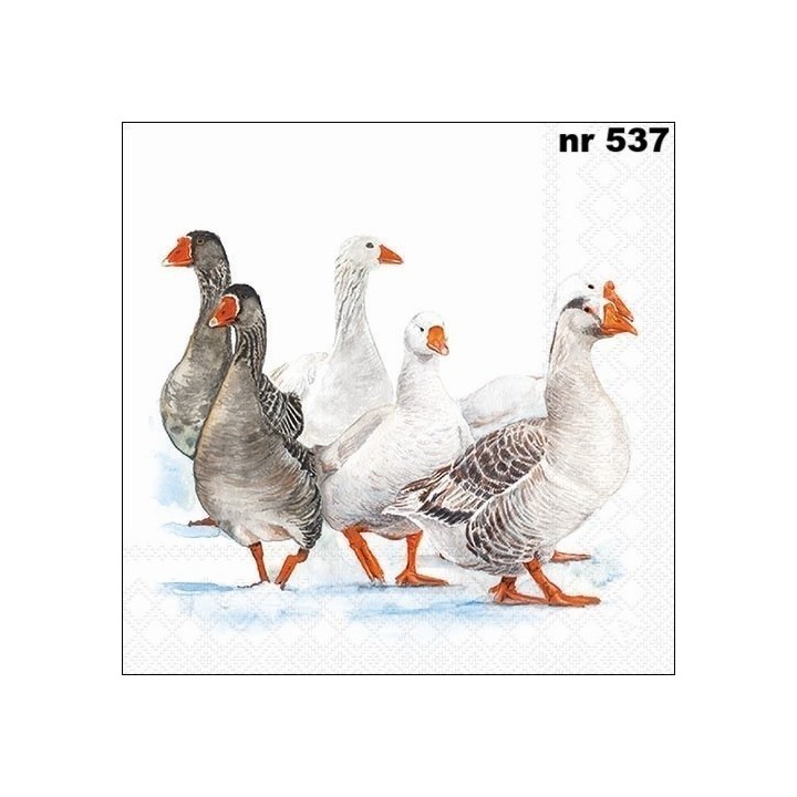 Winter geese servet 33x33cm