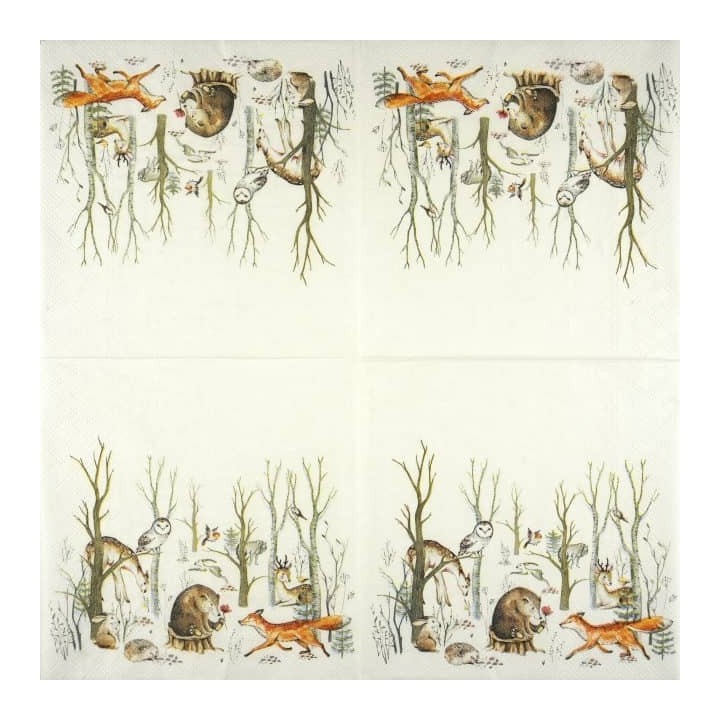 Forest fairytale servet 33x33cm