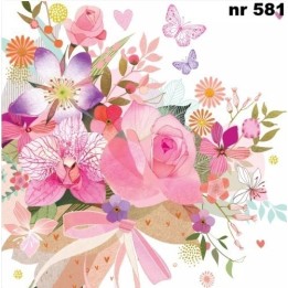 Rose Bouquet servet 33x33cm