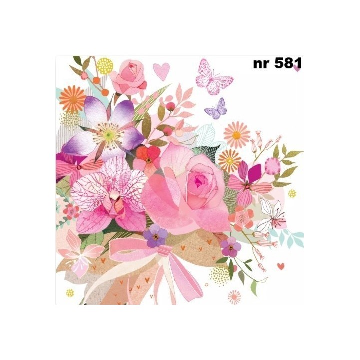 Rose Bouquet servet 33x33cm