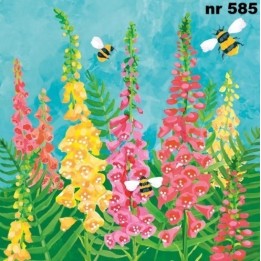 Flowerfield & Bees servet 33x33cm
