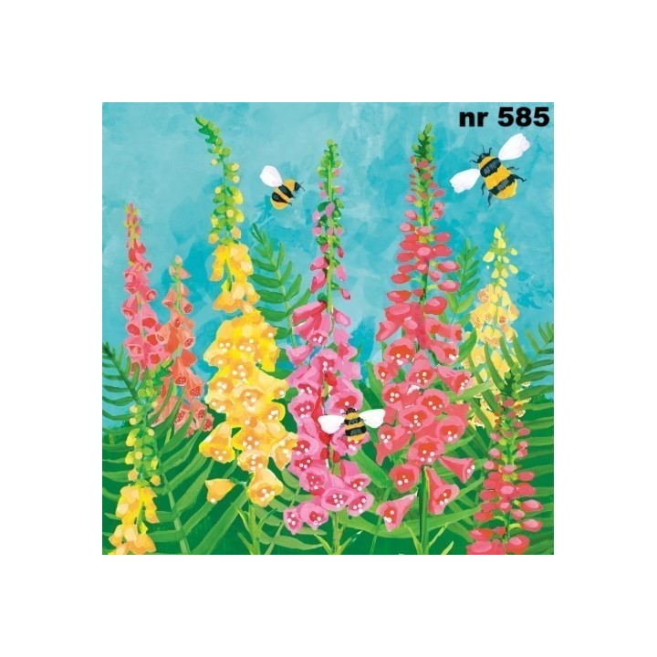 Flowerfield & Bees servet 33x33cm