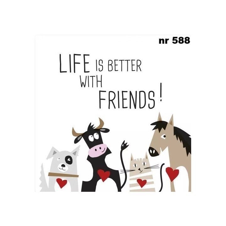 With Friends servet 33x33cm