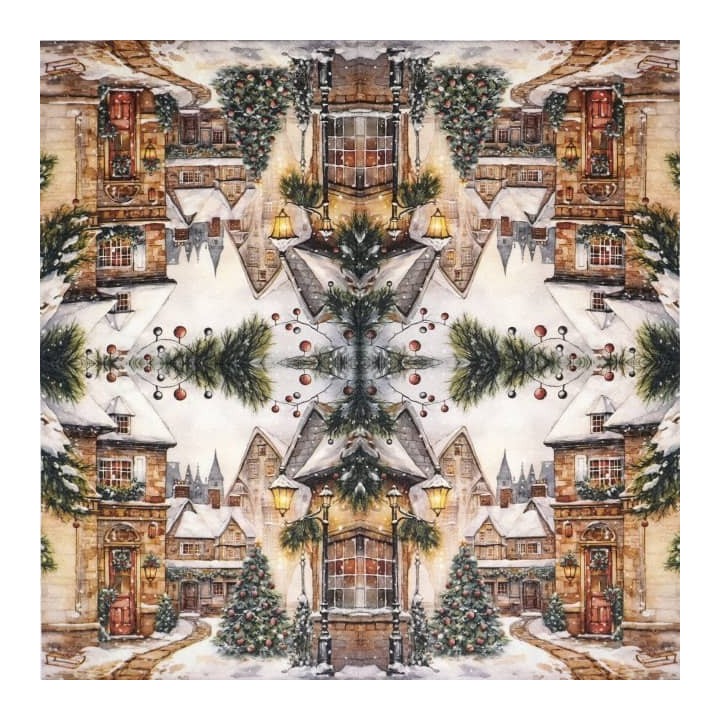 Villaggio Natale servet 33x33cm