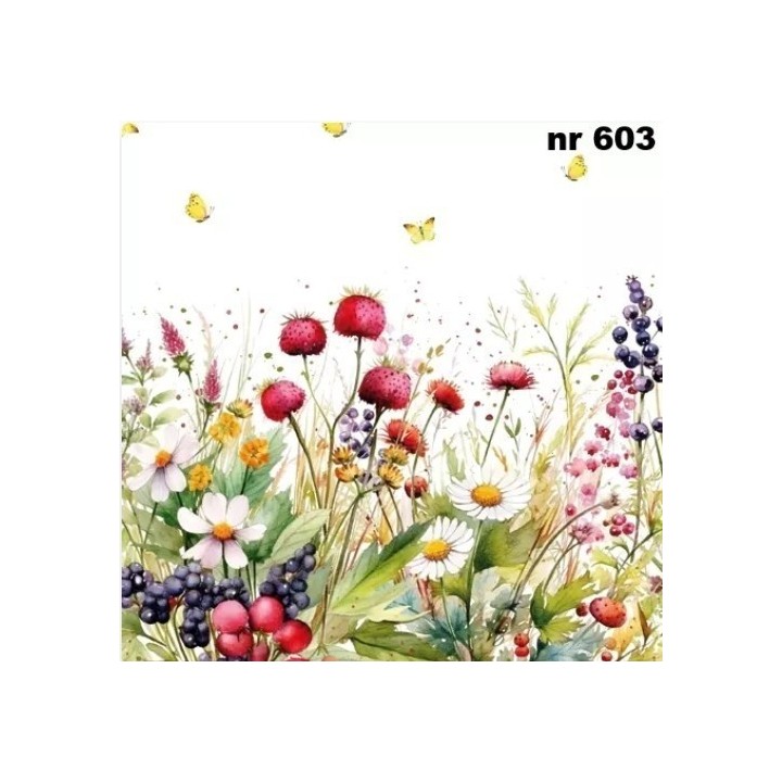 Sweet Berry Meadow servet 33x33cm