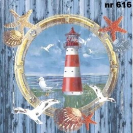 Porthole Window servet 33x33cm
