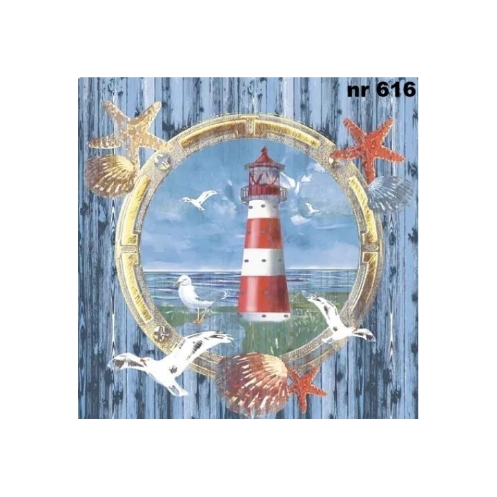 Porthole Window servet 33x33cm