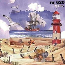 Fishing on the Coast servet 33x33cm