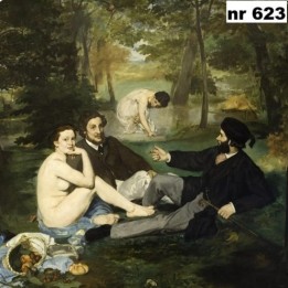 Le déjeuner sur l´herbe servet 33x33cm