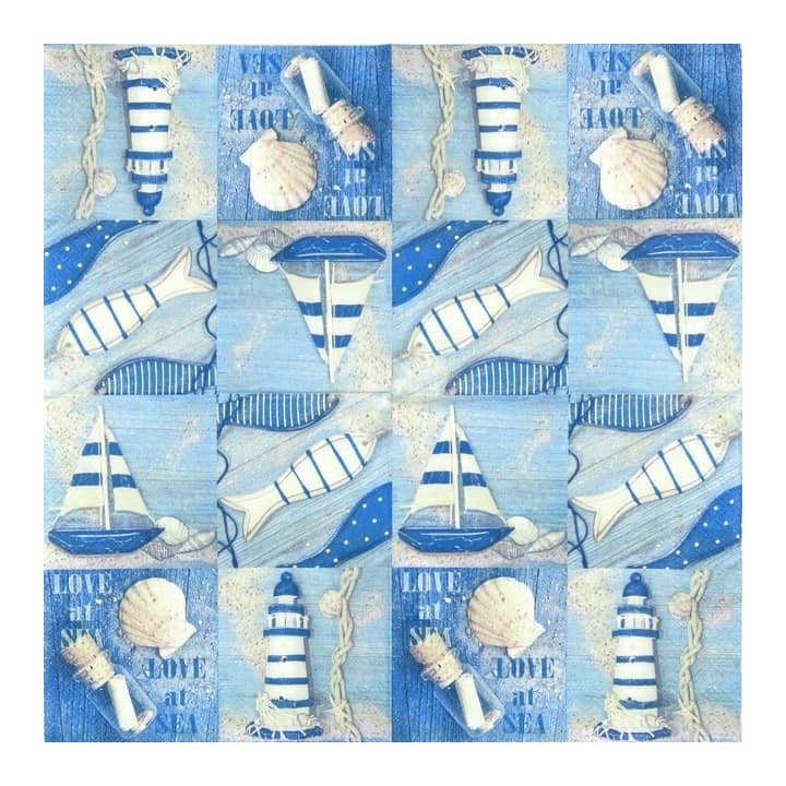 Love at sea servet 33x33cm