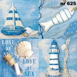 Love at sea servet 33x33cm