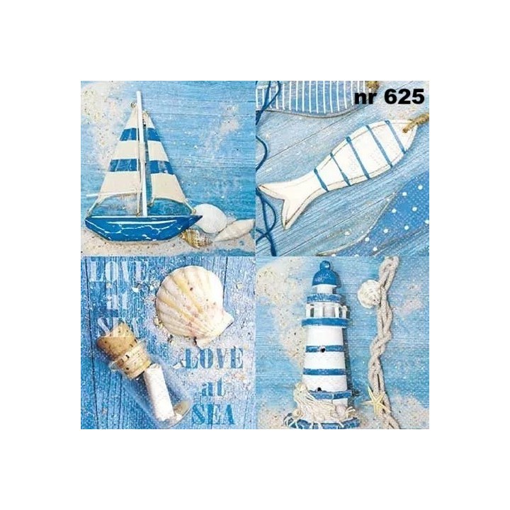 Love at sea servet 33x33cm