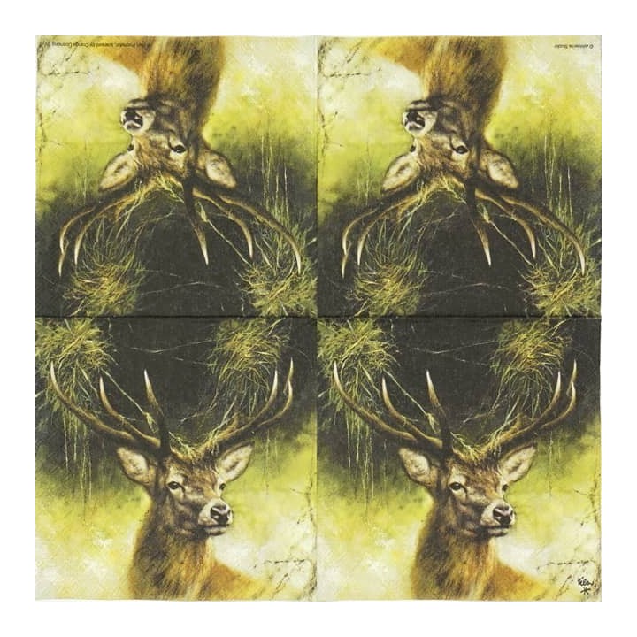 Proud deer servet 33x33cm