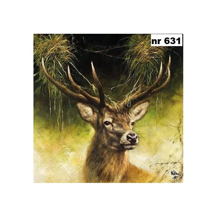 Proud deer servet 33x33cm