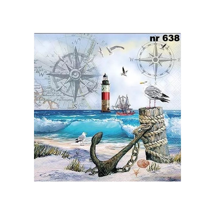 Anchorage servet 33x33cm